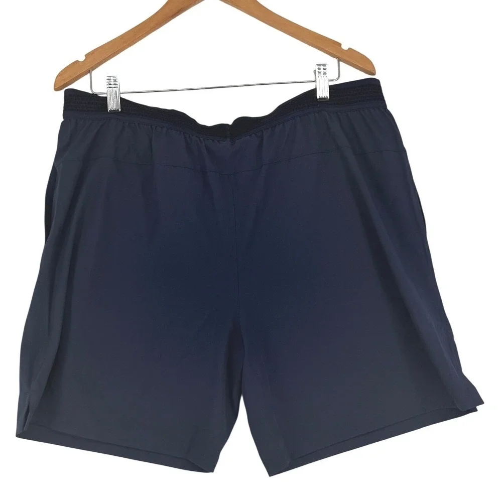 Fabletics Mens Fundamental Shorts 7 Inch Lined Navy Blue XL New With Tags